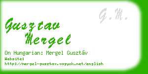 gusztav mergel business card